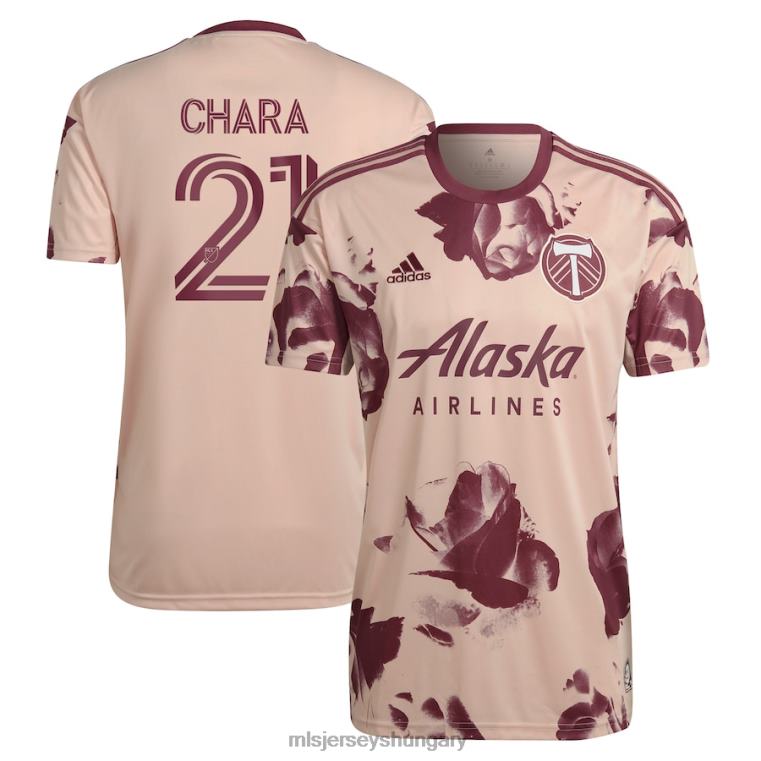 férfiak Portland Timbers Diego Chara Adidas rózsaszín 2022 Heritage Rose Kit replika játékos mez mez MLS Jerseys 22FZD944