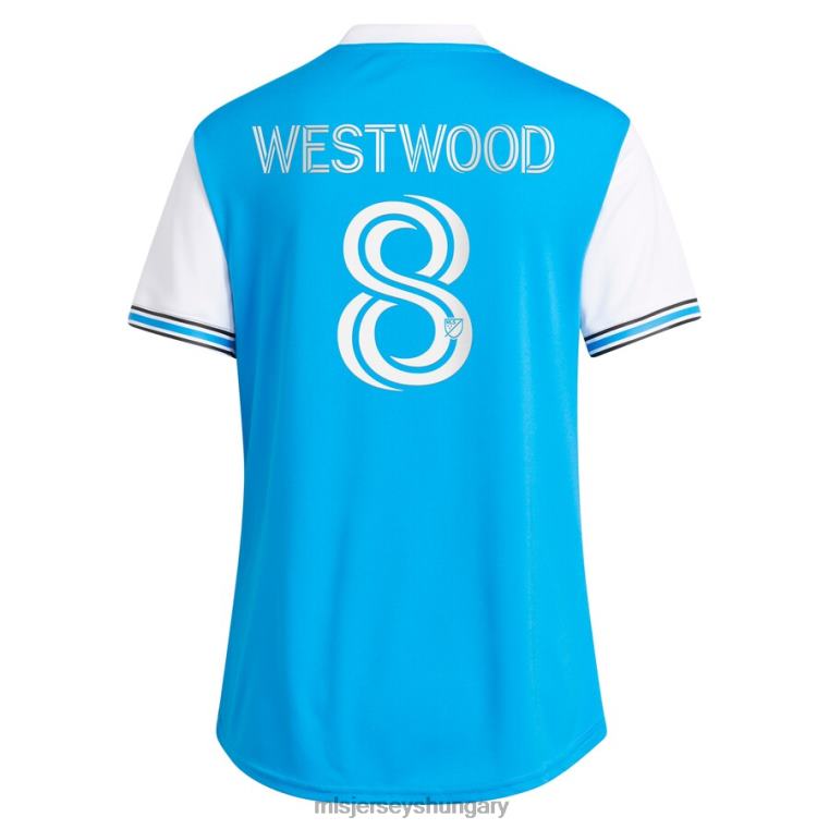 nők charlotte fc ashley westwood adidas kék 2023-as újonnan vert replika játékos mez mez MLS Jerseys 22FZD1278