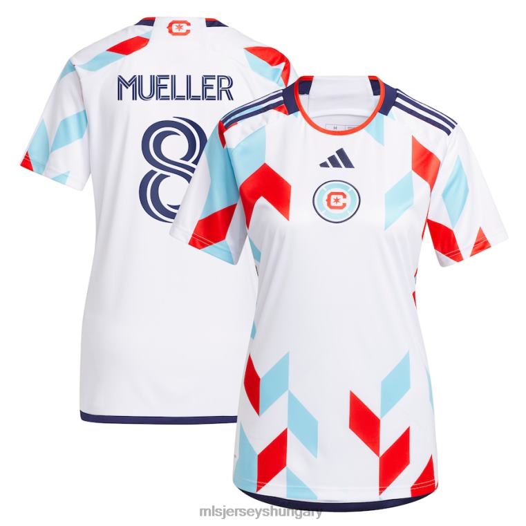 nők chicago fire chris mueller adidas white 2023 készlet minden replika játékos mezhez mez MLS Jerseys 22FZD1019